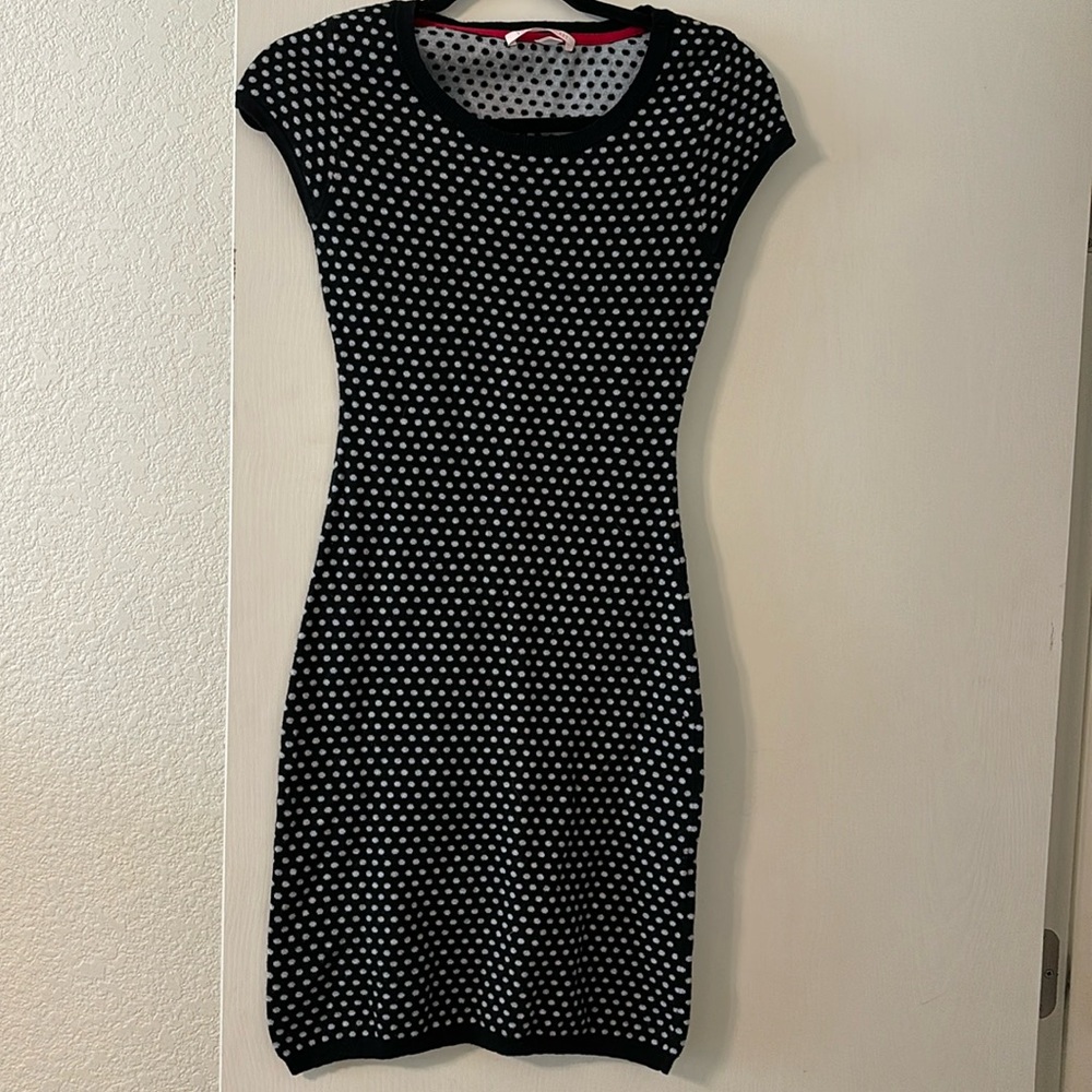 Victoria's Secret Knit Polka Dot Bodycon Dress